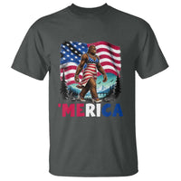 Funny Patriotic Sexy Bigfoot T Shirt Merica USA 250th Anniversary