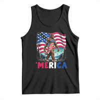 Funny Patriotic Sexy Bigfoot Tank Top Merica USA 250th Anniversary
