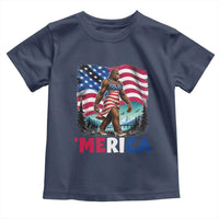 Funny Patriotic Sexy Bigfoot Toddler T Shirt Merica USA 250th Anniversary