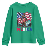 Funny Patriotic Sexy Bigfoot Youth Sweatshirt Merica USA 250th Anniversary