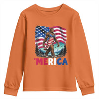 Funny Patriotic Sexy Bigfoot Youth Sweatshirt Merica USA 250th Anniversary