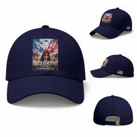 Funny Doll Face Meme 4th Of July Baseball Cap USA Freedom Jet Fighter Graphic