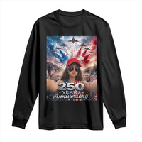 Funny Doll Face Meme 4th Of July Long Sleeve Shirt USA Freedom Jet Fighter Graphic
