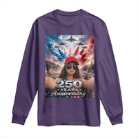 Funny Doll Face Meme 4th Of July Long Sleeve Shirt USA Freedom Jet Fighter Graphic