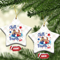 Funny Doll Face Meme 4th Of July Ceramic Ornament Chill The Fourth Out