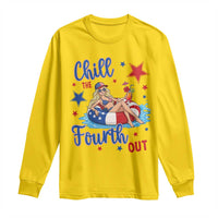 Funny Doll Face Meme 4th Of July Long Sleeve Shirt Chill The Fourth Out