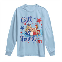 Funny Doll Face Meme 4th Of July Long Sleeve Shirt Chill The Fourth Out