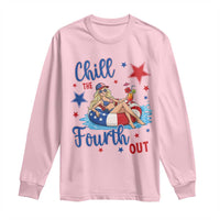 Funny Doll Face Meme 4th Of July Long Sleeve Shirt Chill The Fourth Out