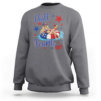 Funny Doll Face Meme 4th Of July Sweatshirt Chill The Fourth Out