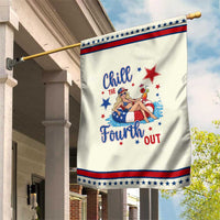 Funny Doll Face Meme 4th Of July Patriotic Garden Flag Chill The Fourth Out