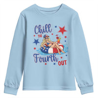 Funny Doll Face Meme 4th Of July Youth Sweatshirt Chill The Fourth Out
