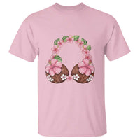 Hibiscus Flower Coconut Bra T Shirt Tropical Summer Graphic