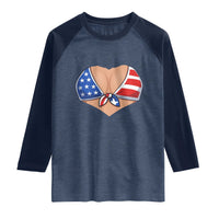 American Flag Bikini Raglan Shirt Patriotic Summer Vacation Gift