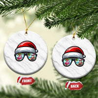 Funny Santa Sunglasses Ceramic Ornament Beach Christmas Vacation Graphic