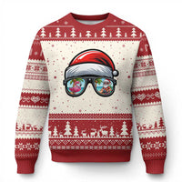 Funny Santa Sunglasses Ugly Christmas Sweater Beach Christmas Vacation Graphic