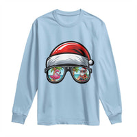 Funny Santa Sunglasses Long Sleeve Shirt Beach Christmas Vacation Graphic