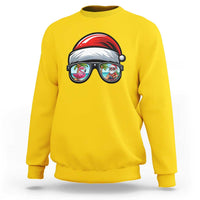 Funny Santa Sunglasses Sweatshirt Beach Christmas Vacation Graphic