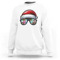 Funny Santa Sunglasses Sweatshirt Beach Christmas Vacation Graphic