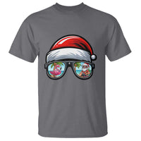 Funny Santa Sunglasses T Shirt Beach Christmas Vacation Graphic