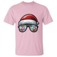 Funny Santa Sunglasses T Shirt Beach Christmas Vacation Graphic