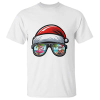 Funny Santa Sunglasses T Shirt Beach Christmas Vacation Graphic