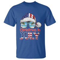 Christmas In July T Shirt Patriotic USA Sunglasses Graphic