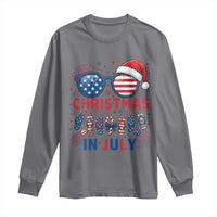 Patriotic USA Sunglasses Christmas In July Graphic Long Sleeve Shirt