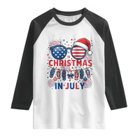 Patriotic USA Sunglasses Christmas In July Graphic Raglan Shirt