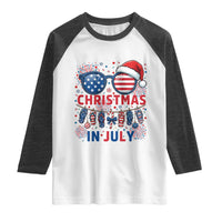 Patriotic USA Sunglasses Christmas In July Graphic Raglan Shirt