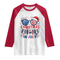 Patriotic USA Sunglasses Christmas In July Graphic Raglan Shirt
