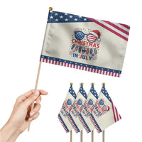 USA Sunglasses Christmas In July Graphic Patriotic Handheld Flag