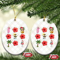 Christmas In July Ceramic Ornament Tropical Summer Beach Party Graphic