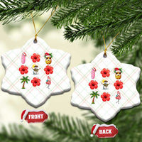 Christmas In July Ceramic Ornament Tropical Summer Beach Party Graphic
