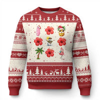 Christmas In July Ugly Christmas Sweater Tropical Summer Beach Party Graphic