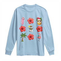 Christmas In July Long Sleeve Shirt Tropical Summer Beach Party Graphic