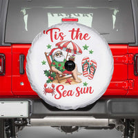 Funny Santa Christmas In July Graphic Spare Tire Cover Tis The Sea Sun
