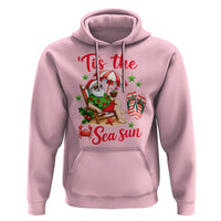Funny Santa Christmas In July Graphic Hoodie Tis The Sea Sun