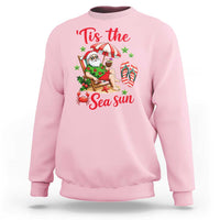 Funny Santa Christmas In July Graphic Sweatshirt Tis The Sea Sun