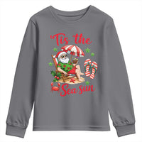 Funny Santa Christmas In July Graphic Youth Sweatshirt Tis The Sea Sun