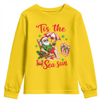 Funny Santa Christmas In July Graphic Youth Sweatshirt Tis The Sea Sun