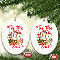 Funny Christmas In July Goose Ceramic Ornament Tropical Summer Beach Party