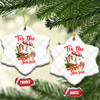 Funny Christmas In July Goose Ceramic Ornament Tropical Summer Beach Party