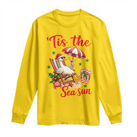 Funny Christmas In July Goose Long Sleeve Shirt Tropical Summer Beach Party