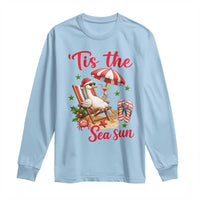 Funny Christmas In July Goose Long Sleeve Shirt Tropical Summer Beach Party