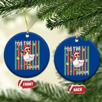 Funny Christmas In July Goose Ceramic Ornament Tis The Sea Sun