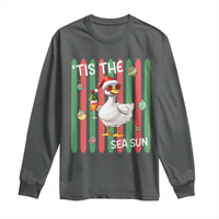 Funny Christmas In July Goose Long Sleeve Shirt Tis The Sea Sun