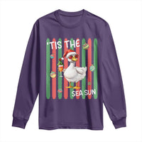 Funny Christmas In July Goose Long Sleeve Shirt Tis The Sea Sun