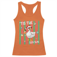 Funny Christmas In July Goose Racerback Tank Top Tis The Sea Sun