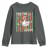 Funny Christmas In July Goose Youth Sweatshirt Tis The Sea Sun