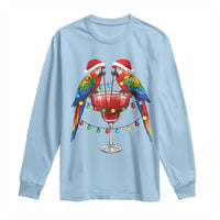 Christmas In July Parrots Long Sleeve Shirt Summer Beach Party Gift